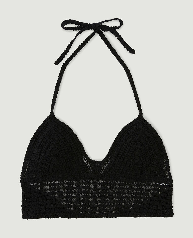 Top dos-nu en crochet noir - Pimkie