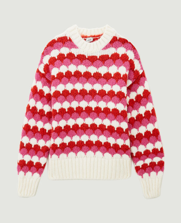 Pull en maille motif écailles rose - Pimkie
