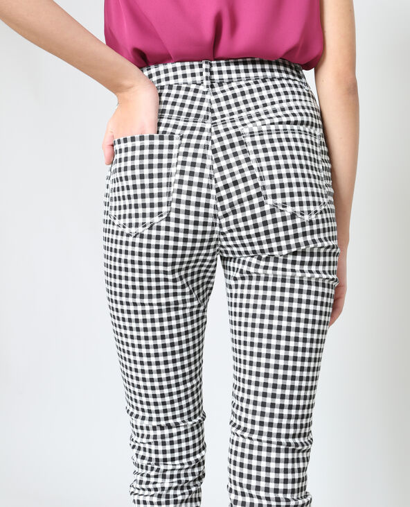 Pantalon skinny vichy blanc - Pimkie