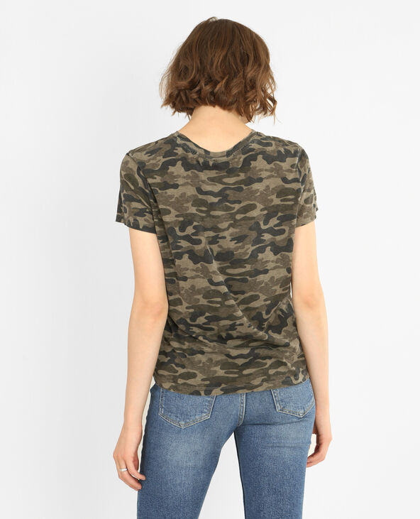 T-shirt à broderies taupe - Pimkie