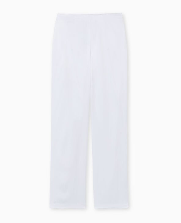 Pantalon droit en satin blanc - Pimkie