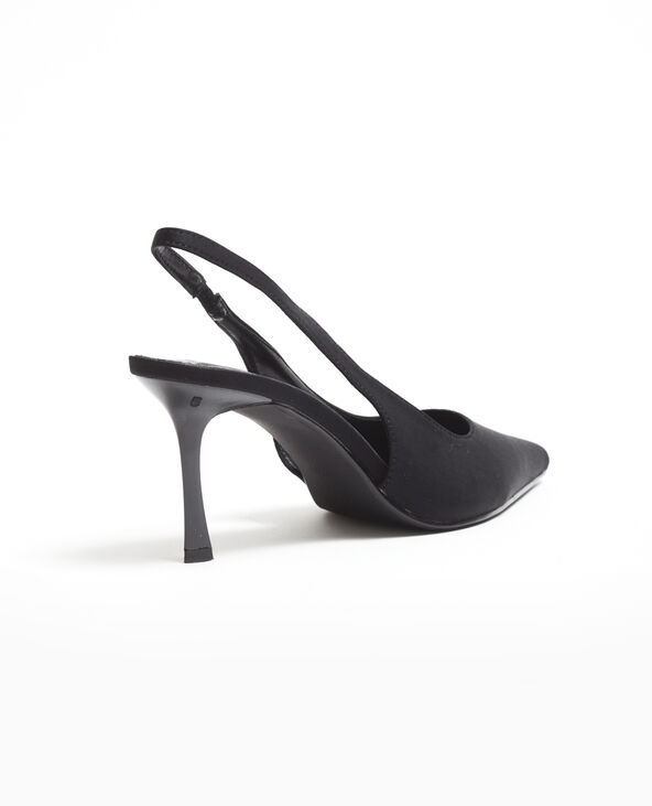 Escarpins bout pointu talon ouvert noir - Pimkie