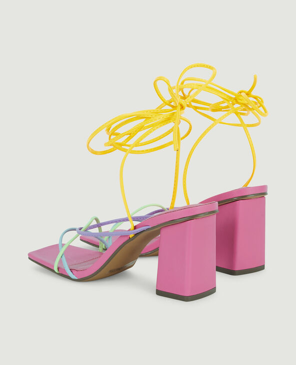 Sandales talons multicolores outlet