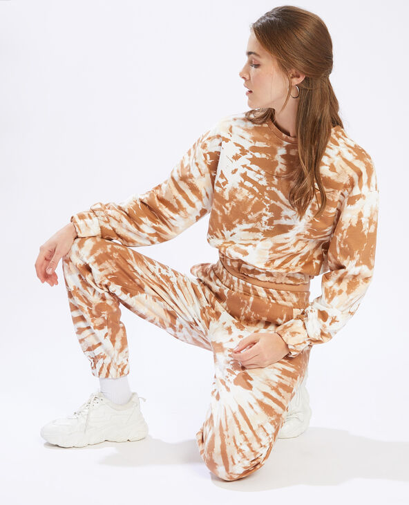 Jogging effet tie and dye marron - Pimkie
