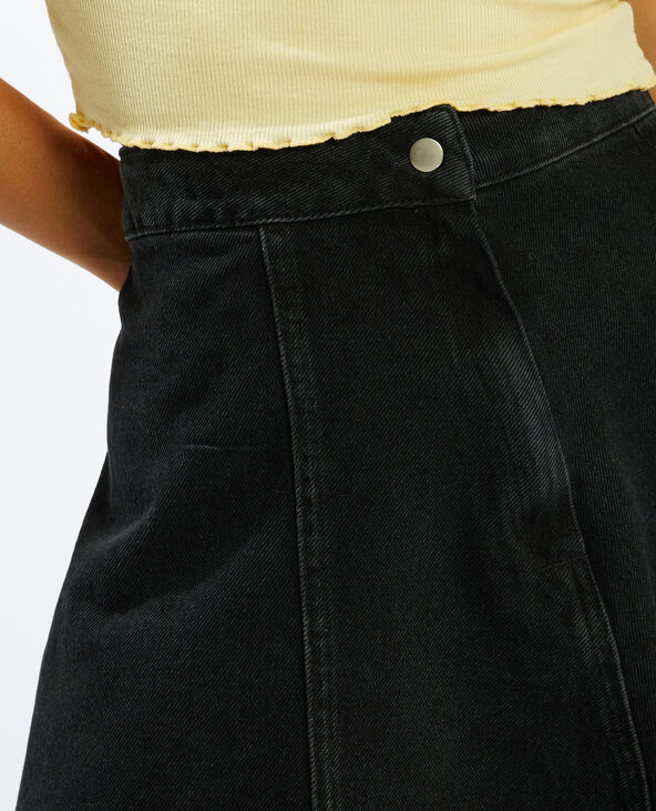 Jupe courte en jean noir - Pimkie