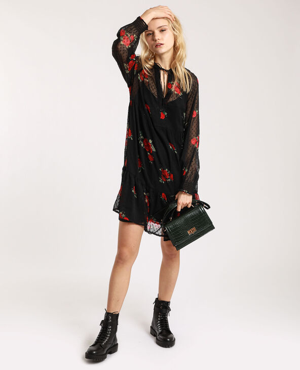 Robe à plumetis noir - Pimkie