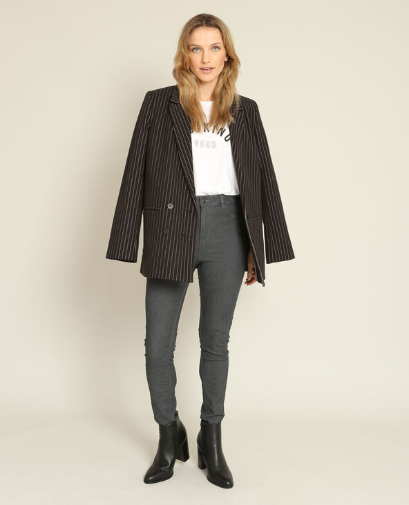 Jegging taille haute gris foncé - Pimkie