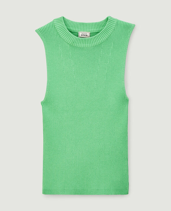 Top en maille sans manches vert olive - Pimkie