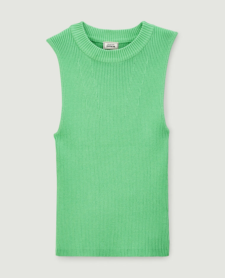 Top en maille sans manches vert olive - Pimkie