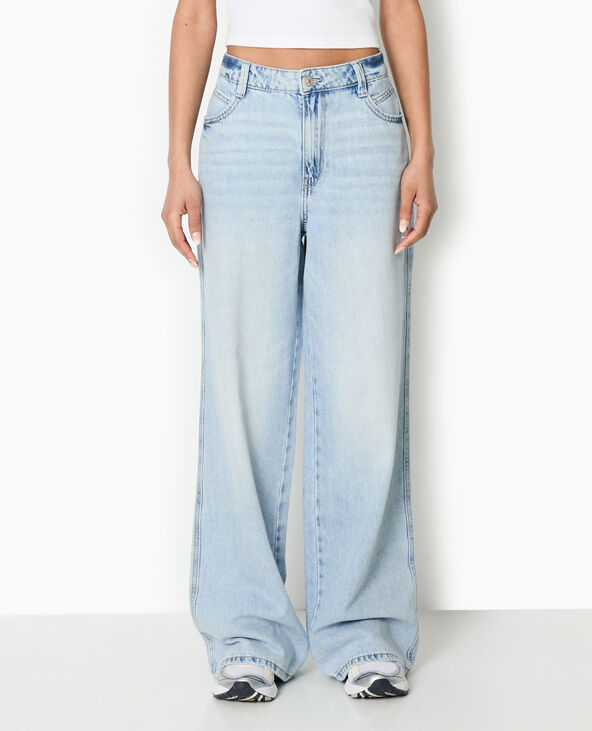 Jean baggy taille haute bleu - Pimkie
