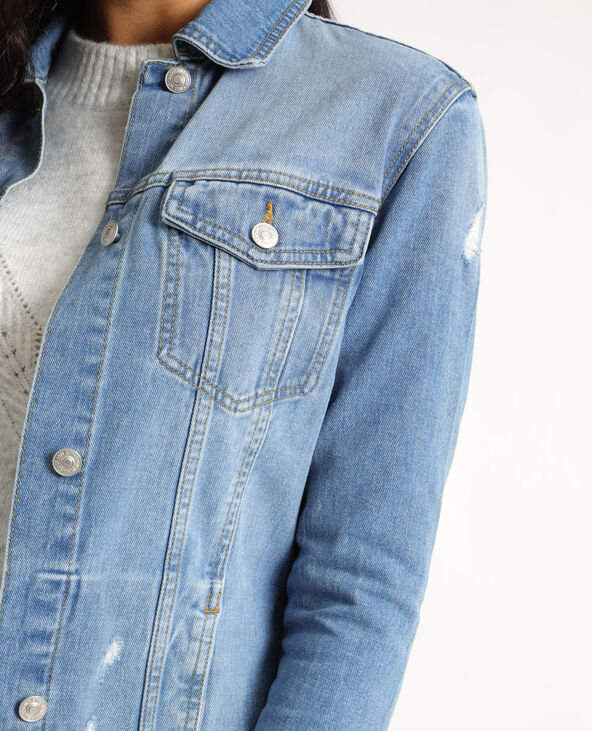 Veste en jean large bleu - Pimkie