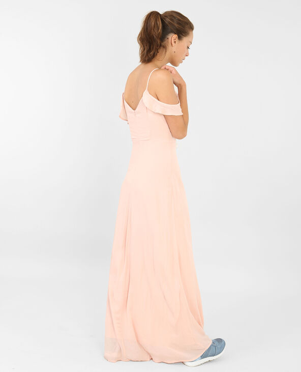 Robe longue manches peekaboo rose clair - Pimkie