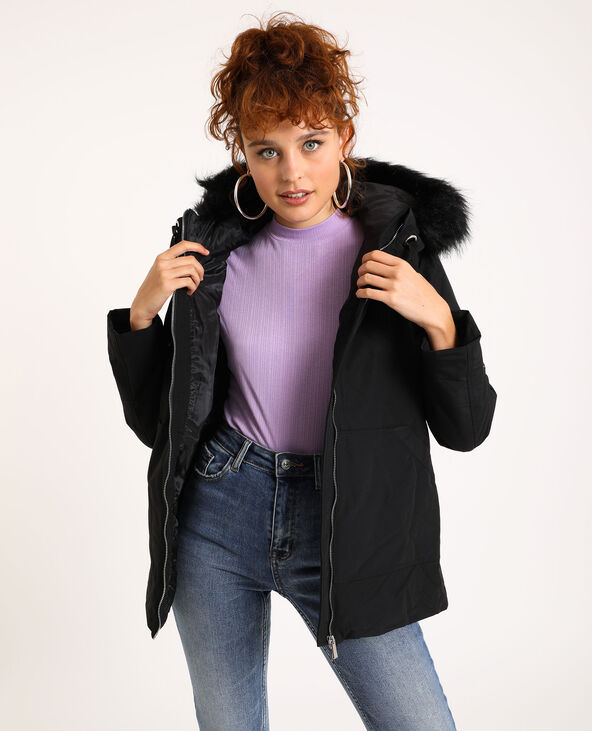 Parka à capuche noir - Pimkie