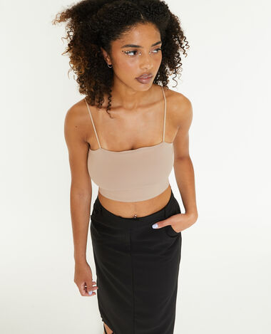 Brassière fines bretelles beige - Pimkie