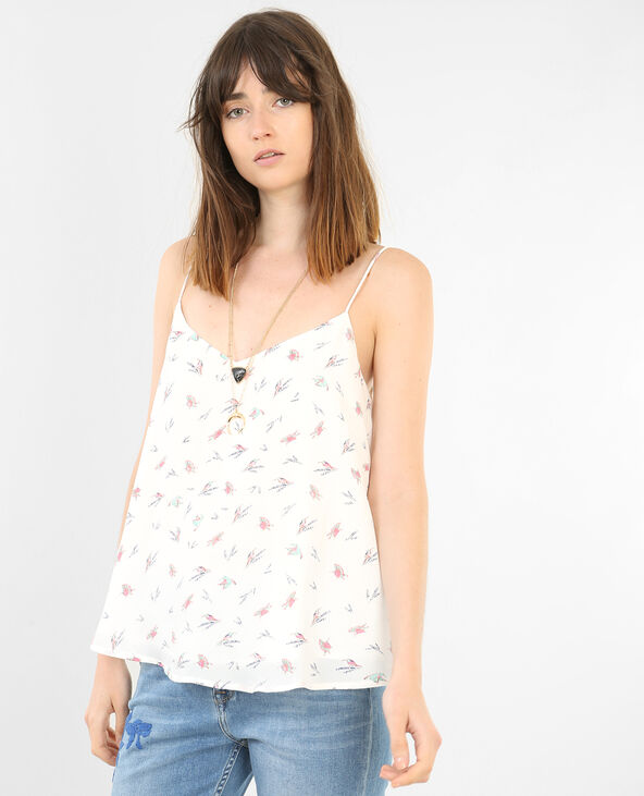 Top voile imprimé blanc - Pimkie