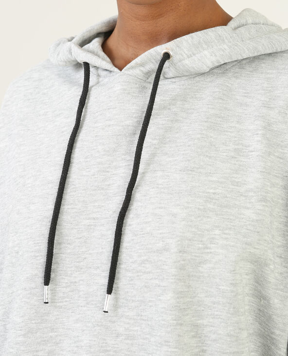 Sweat cropped sport gris chiné - Pimkie