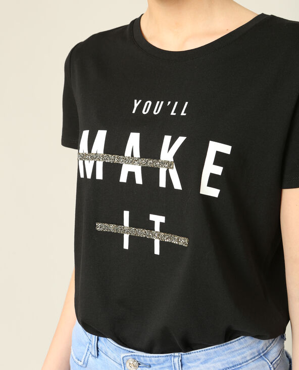 T-shirt imprimé noir - Pimkie