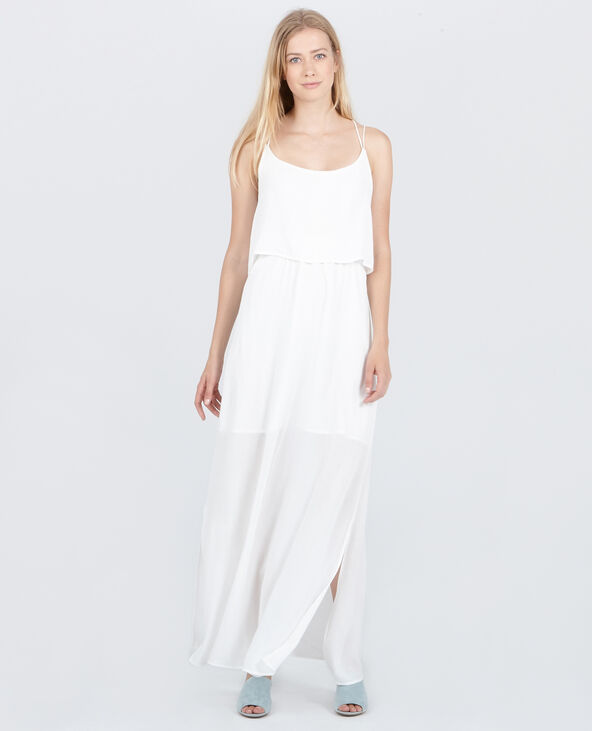 Robe longue dos croisé blanc - Pimkie