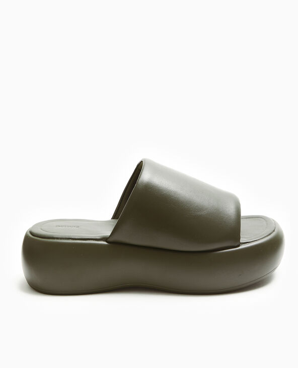 Mules compensées vert kaki - Pimkie