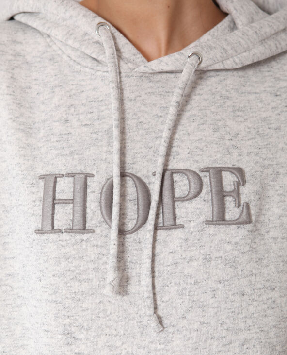 Sweat à capuche gris chiné - Pimkie