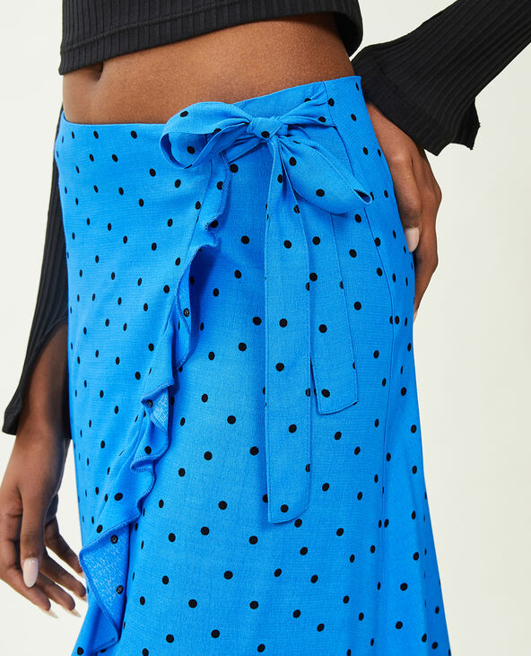 Jupe midi portefeuille avec volants Pimkie