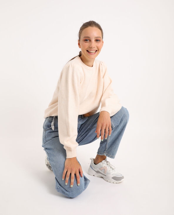 Pull manches bouffantes beige - Pimkie