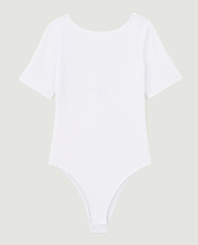 Body manches courtes décolleté dos blanc - Pimkie