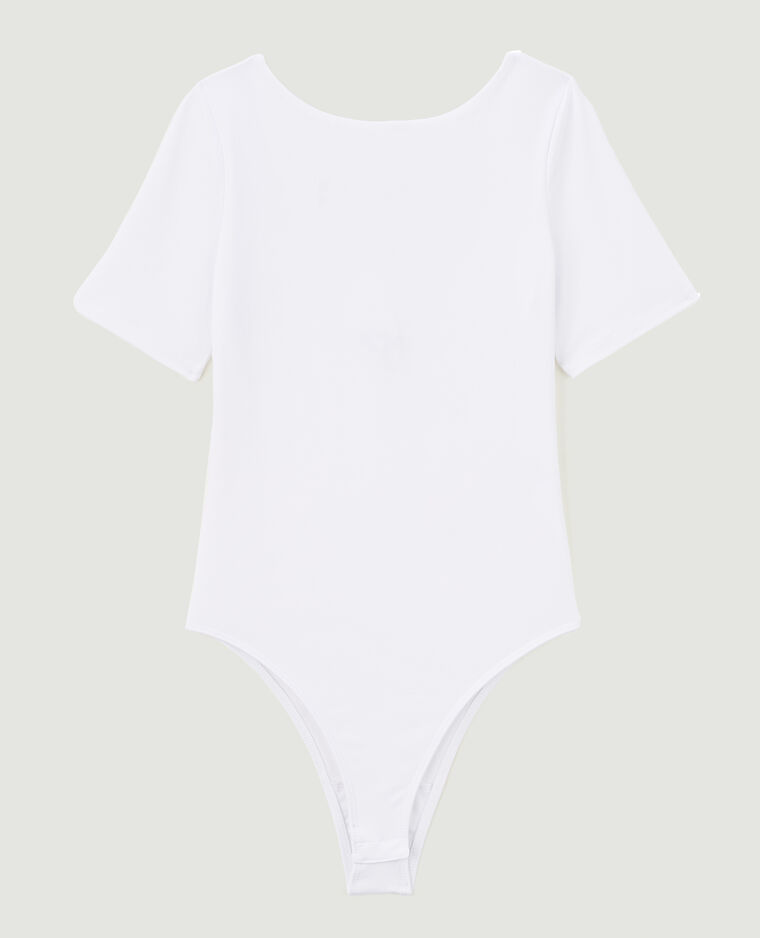 Body manches courtes décolleté dos blanc - Pimkie