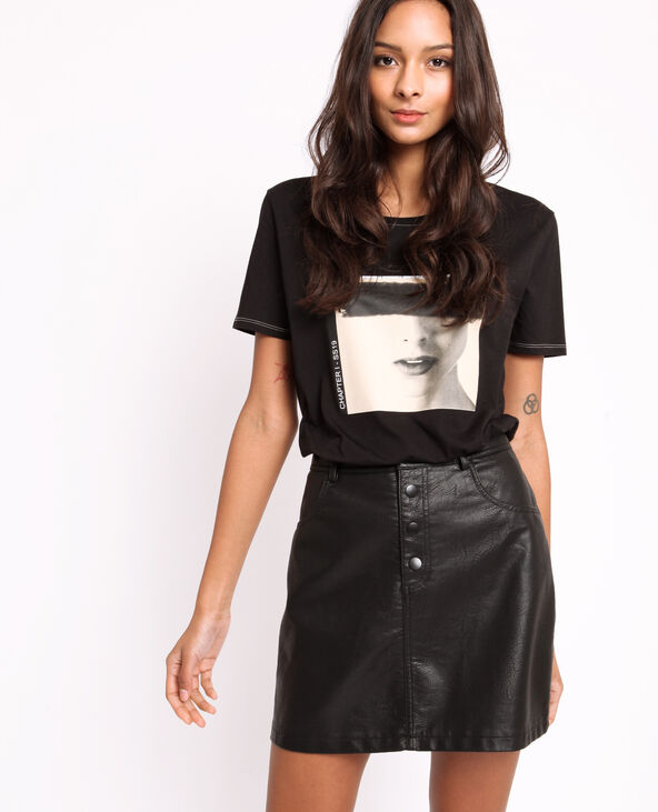 T-shirt imprimé noir - Pimkie
