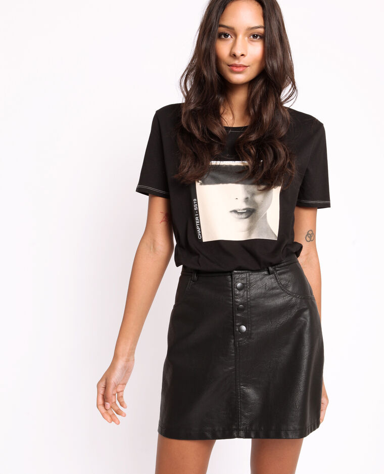 T-shirt imprimé noir - Pimkie