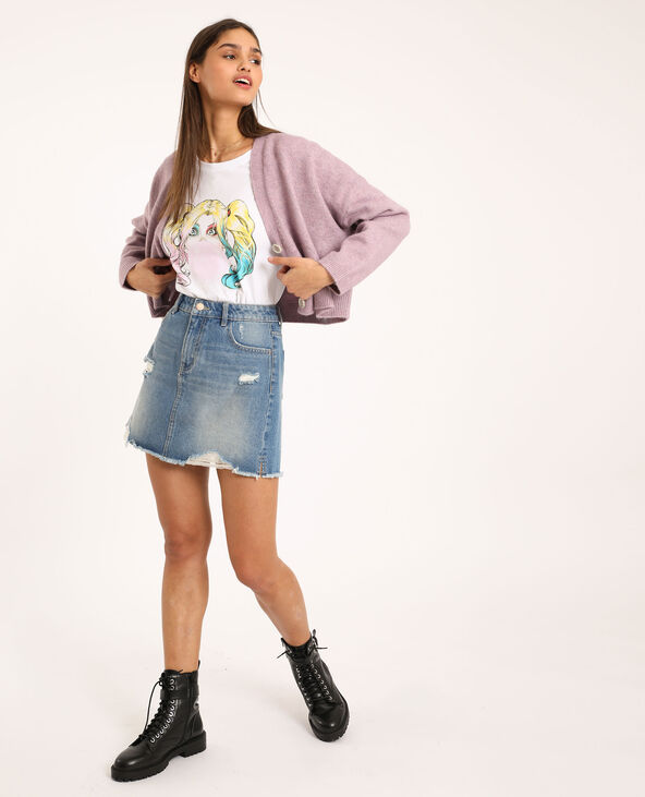 Jupe en jean destroy