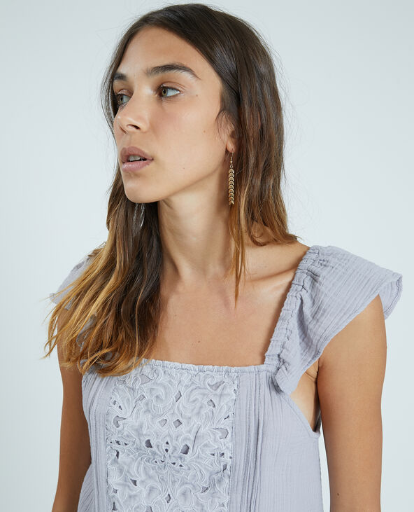 Top guipure gris clair - Pimkie