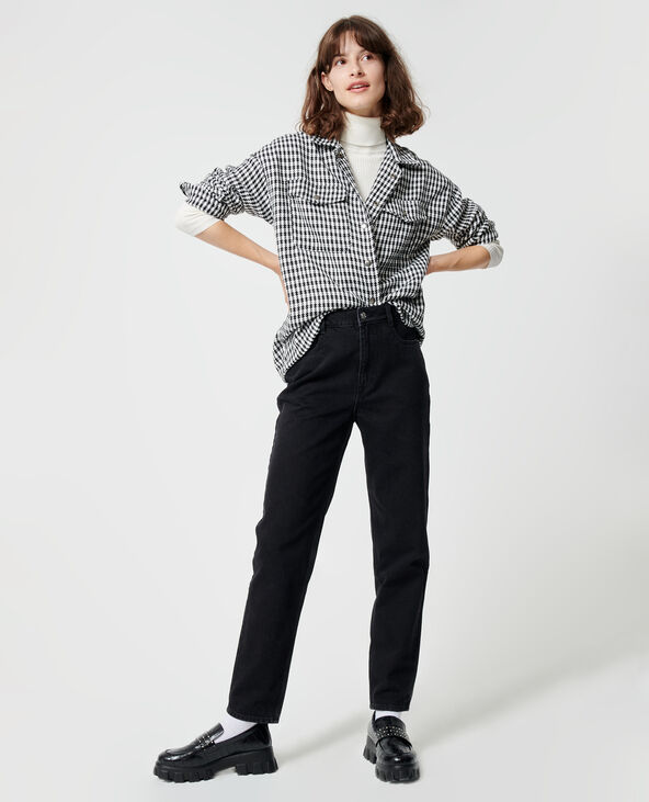 Jean mom taille haute noir - Pimkie