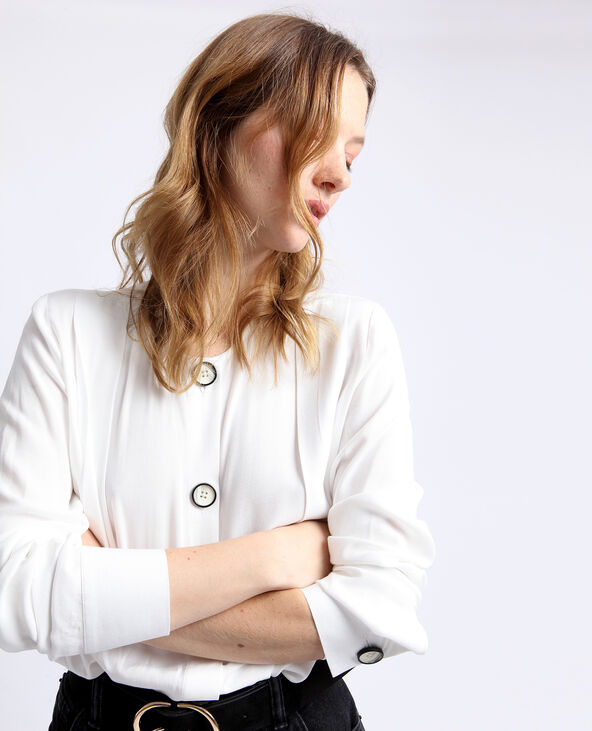 Chemise sans col blanc - Pimkie