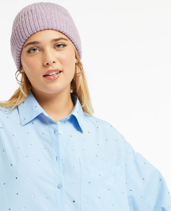 Chemise courte avec strass bleu - Pimkie