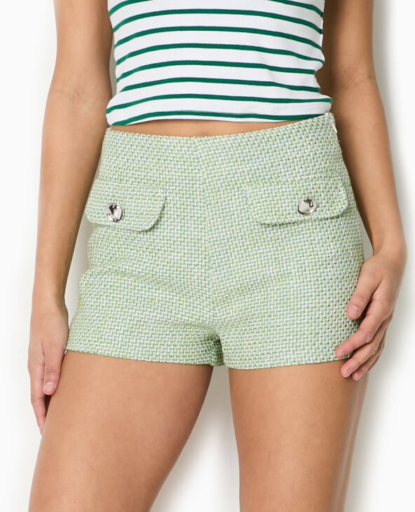 Short court en tweed vert - Pimkie