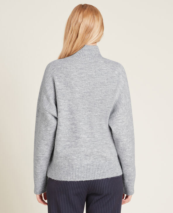 Pull col montant gris chiné - Pimkie