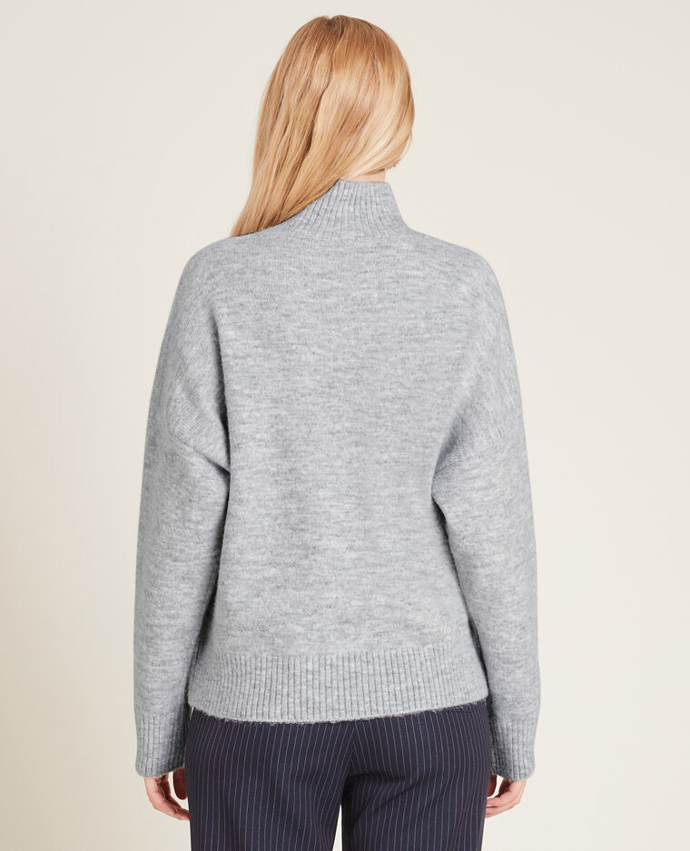 Pull col montant gris chiné - Pimkie