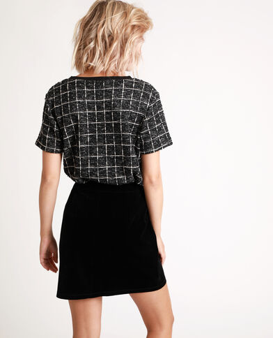 T-shirt tweed noir - Pimkie
