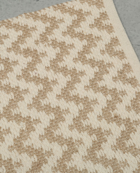 Tapis tissé zigzag blanc - Pimkie