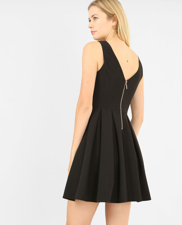 Robe patineuse brodée noir - Pimkie