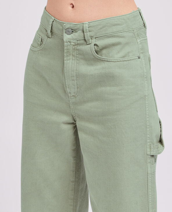 Jean cargo large vert de gris - Pimkie