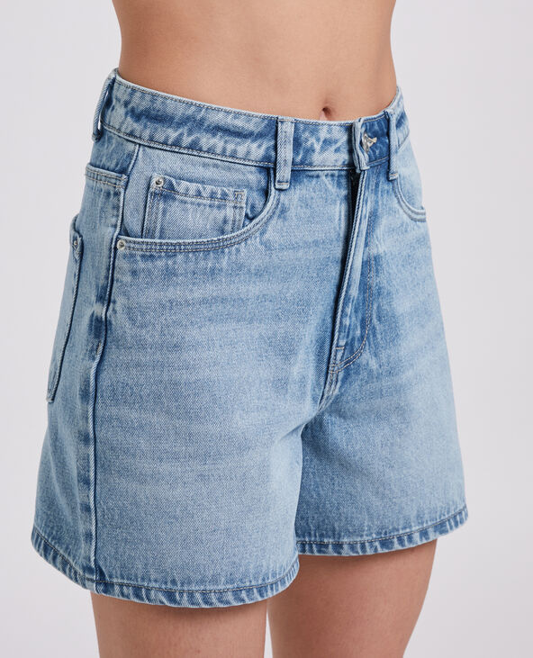 Short en jean taille haute bleu - Pimkie