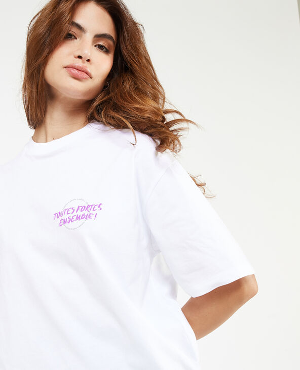 T-shirt oversize Pimkie X En avant toute(s) blanc - Pimkie