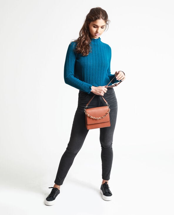 Crop top à manches longues bleu - Pimkie