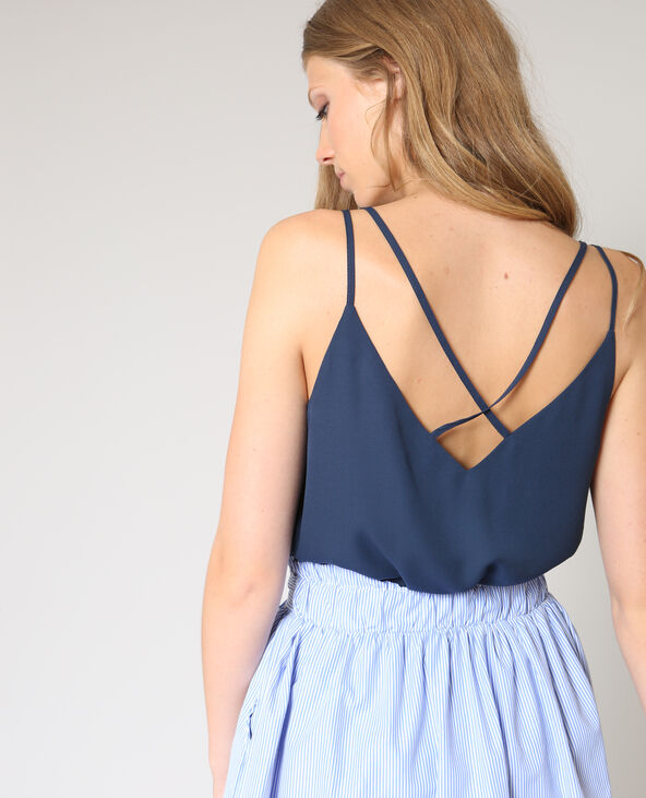Top à fines bretelles bleu marine - Pimkie