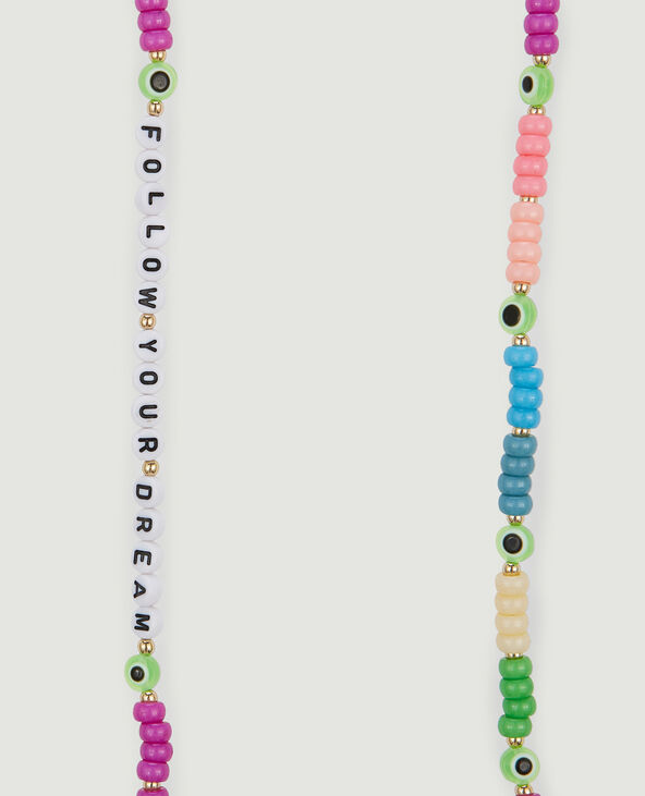Bandoulière perles pour téléphone violet - Pimkie