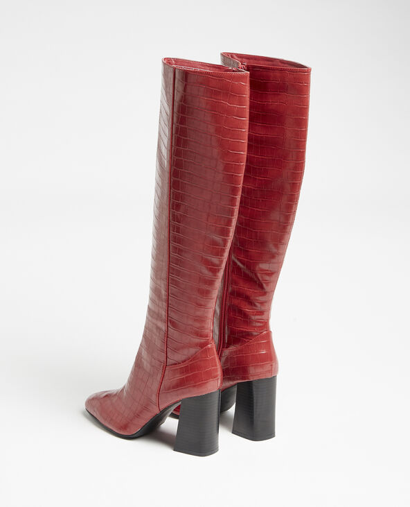 Bottes hautes rouges sales