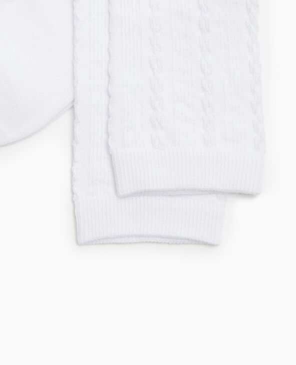 Chaussettes en maille fantaisie blanc - Pimkie