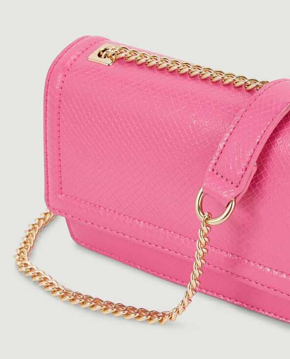 Sac rigide effet serpent rose - Pimkie